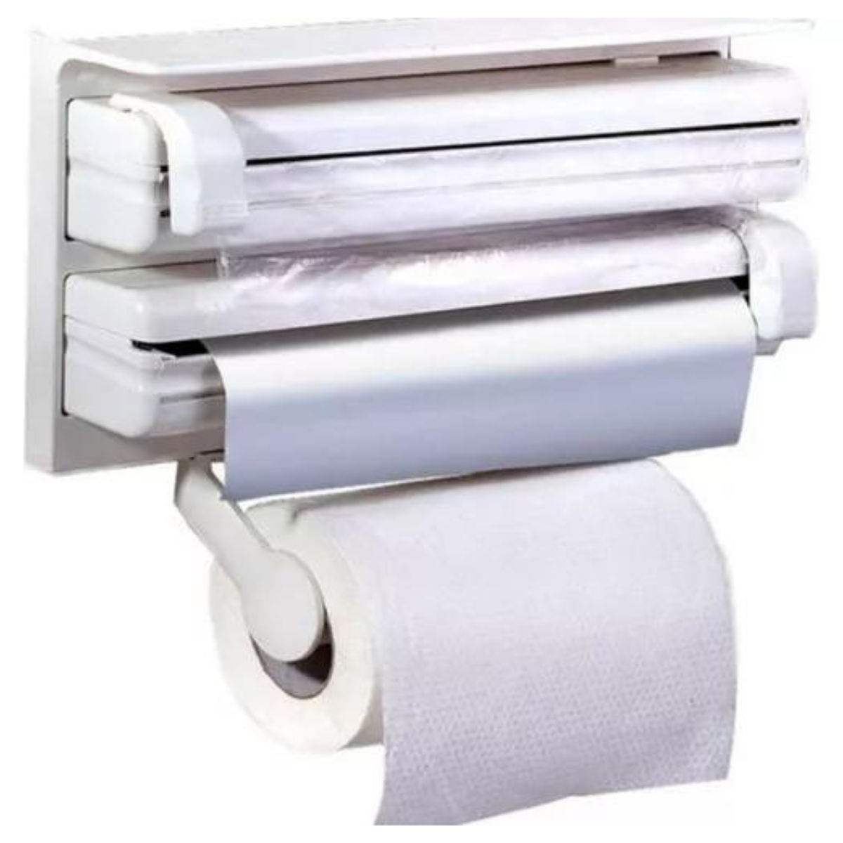 Organizador triple para cocina con tres compartimentos